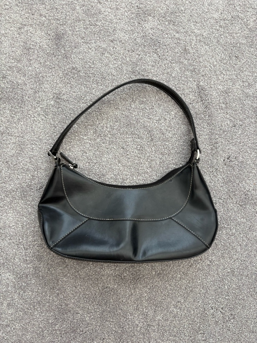 Vintage Y2K Mossino Classic Black Shoulder Bag
